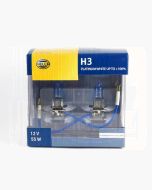 Hella H3-PW100DP2 H3 Platinum White Plus 100% Globe Kit